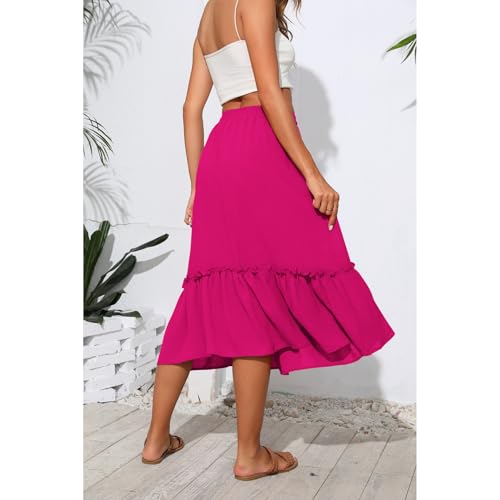 Image of Witsmile High Waist Tiered Skirts for Women Flowy Skirts for Women Long Length with Pockets 2026 Fashion Trendy