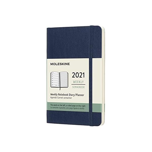 Moleskine Wochenplaner 2021, 12 Monate Wochenkalender, Wochenplaner und Notizbuch, weicher Einband, Format Groβ 13 x 21…