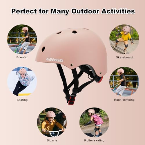 Image of Kids Bike Helmet,Toddler Skateboard Helmets for Ages 2-3-5-8-14 Years Boys Girls，Adjustable Multi-Sport Bicycle Skateboarding Football Roller Skating Scooter Rollerblade Balance Bike Helmet