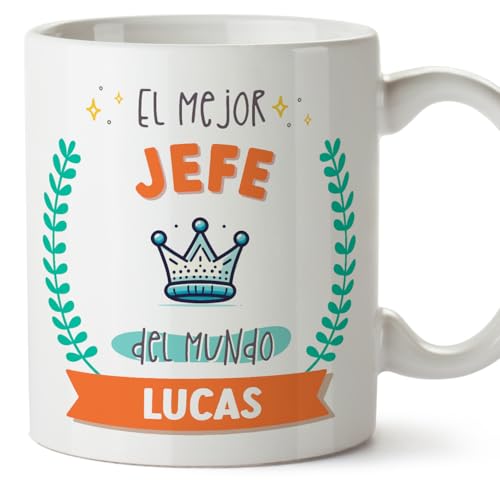 MUGFFINS Tazas Personalizadas para JEFE hombre - En Español -
