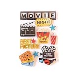 Paper House Productions STDM-0015E 3D Sticker, Movie Night