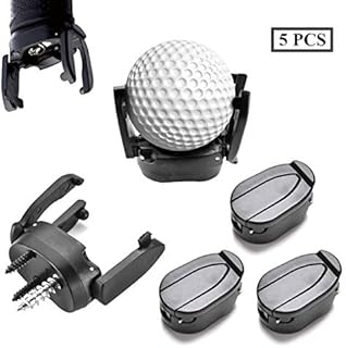 Ailzos Golf Ball Retrievers Mini Foldable Golf Ball Pick Up Tool Saver Putter Grip Black Retriever Plastic Claw Grabber Ball Claw Putter Golf Accessories Tool 5 Pack