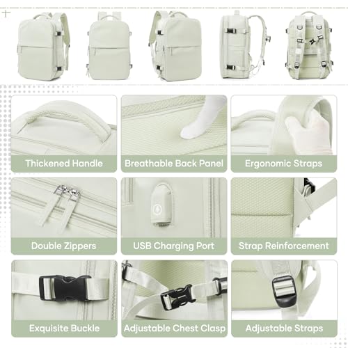Image of Vacuum Travel Backpack with Pump for Women Men, Carry on Air Backpack for Flight Approved, Personal Item Luggage Backpacks