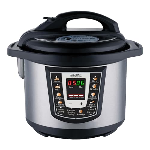 TZS First Austria - Autocuiseur électrique 6L avec 9 programmes automatiques - Multicooker 1000W comme cuiseur à riz, à vapeur, mijoteuse, etc. - Multicuiseur...