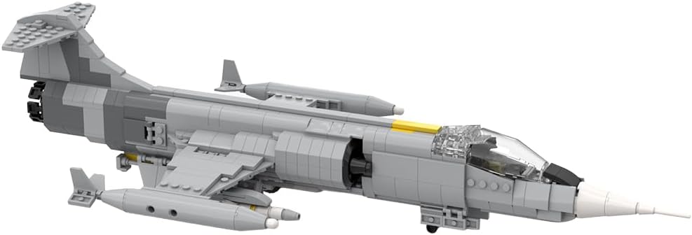 F-104 Starfighter Fighter Jet Building Blocks Model, 767PCS MOC Creative Plane Military Aircraft Model Display Set, Collectible Gifts Set for Adults image 5