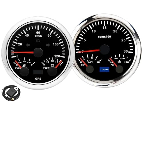 Jauge personnalisée 85 mm avec voltmètre et thermomètre d'huile pour automobile