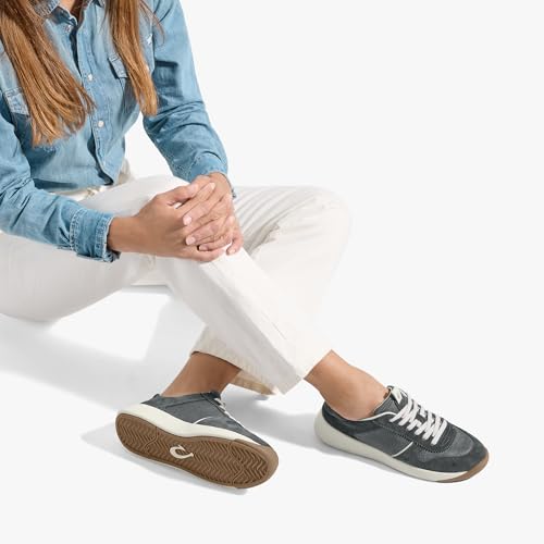 OluKai Kaulele Mesh Women's Court Sneakers, Classic Lace-Up Design & Retro-Inspired, All-Day Comfort & Support, Lava Rock/Rock, 9 - image 5