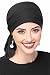 Slip-On Scarf - Pre-Tied Scarf - Head Scarves I Cancer Chemo Scarfs Black