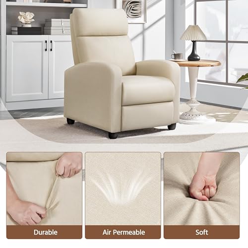Yaheetech YT-00128099 Modern Fabric Recliner Chair Sofa Adjustable Single Sofa thumb #7