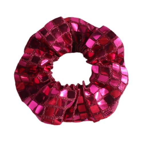 kowaku Hair Scrunchie Disco Accesorio para el cabello Elegante Banda elástica para el cabello con lentejuelas brillantes