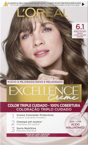 L´ORÉAL PARIS Excellence Creme Tinte Permanente - Tono 6.1 Rubio Oscuro Ceniza