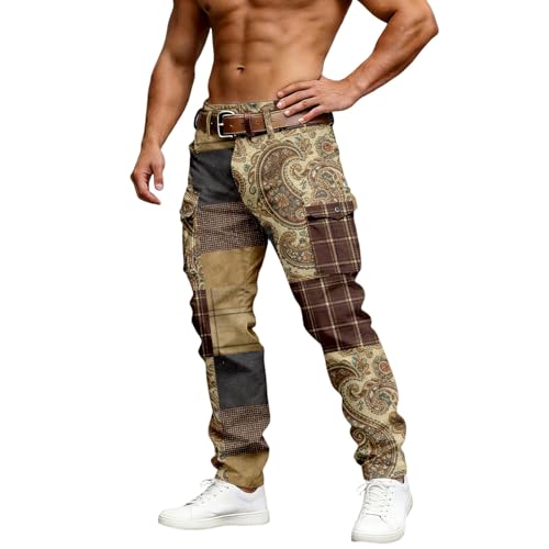 Pantalon cargo d'été pour homme respirant et ample avec poches tactiques