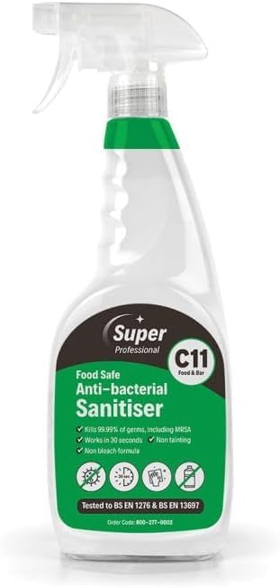 3 x 750ml Super Food Safe Anti-Bacterial Cleaner Sanitiser