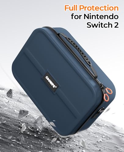 Image of COOWPS Switch 2 Case Bundle for Nintendo Switch 2, with 2-Pack Screen Protector, 6Pcs Thumb Grips, 20 Game Card Slots, Portable Travel Full Protection All In One Storage Case for Switch 2 Accessories