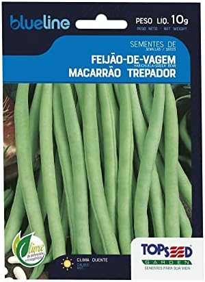 Semente Feijão de Vagem Macarrão Trepador Topseed 10g