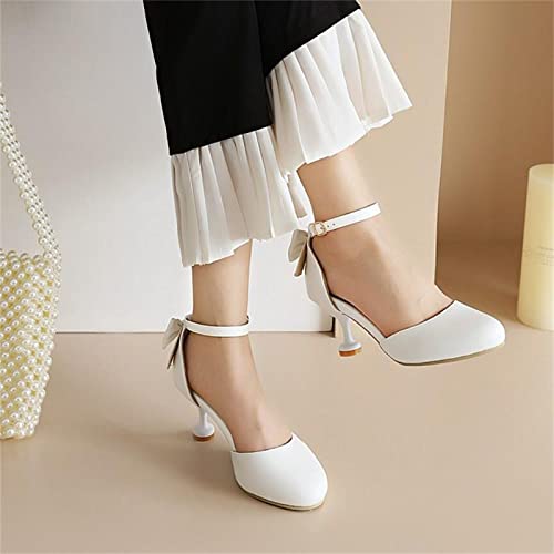 Big Girls High Heel Catwalk Model Shoes 𝐏umps High School Prom Solid Ball Party Gown Sandals for (White, 1 Big Kids)3