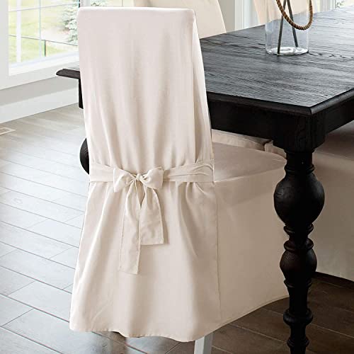 Surefit SF15395 Home Décor Duck Solid Long Full Length Dining Room Chair One Piece Slipcover thumb #1