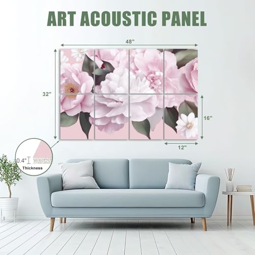 8 Pack Paneles Acústicos Artísticos Absorbentes de Sonido Multicolor 48"x32" miniatura 2