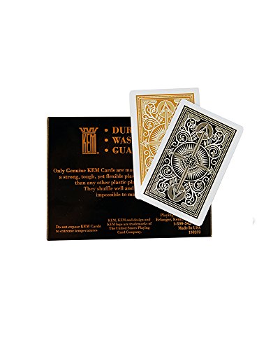 KEM-Arrow-Black-and-Gold-Bridge-Size-Standard-Index-Playing-Cards-Pack-of-2
