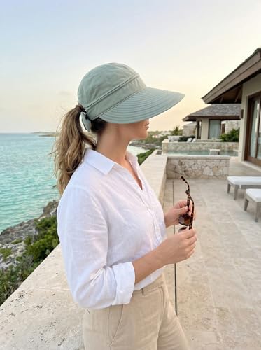 Visera solar para mujer 2 en 1 con protección UV miniatura 2