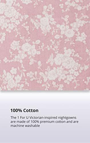 Image of The 1 for U Victorian Nightgown - Night Dress for Women Sleepwear, Kate 100% Cotton Gown