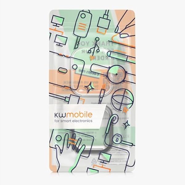 kwmobile Чехлы совместимые с Amazfit Bip 6 2 силиконовых чехла для фитнес-трекера из ТПУ черные прозрачные