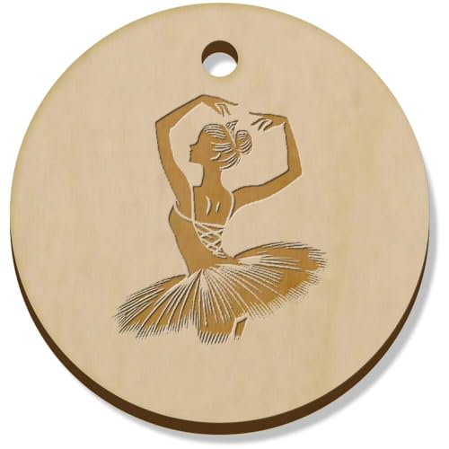 Azeeda 11 x 34mm 'Ballett Pose' Hölzerne Schmuckanhänger (PN00074109)