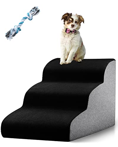 The Best Foam Dog Stairs 10 TNELTUEB High Density Foam Dog Stairs 3 Tiers, Extra Wide ...