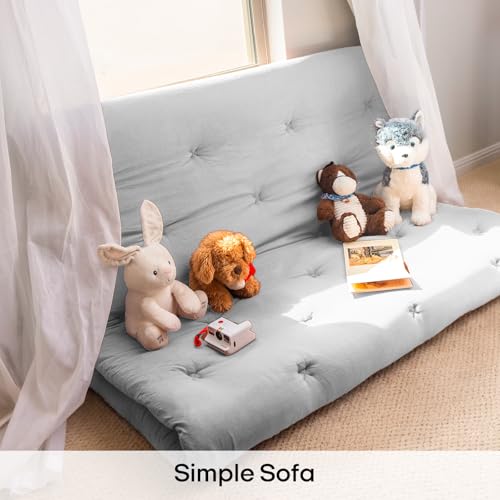 Image of ZonLi Japanese Floor Futon Mattress Twin Size 75 inchx 39 inch, 100% Cotton Cover 2.5 inch Thicken Tatami Mattress, Foldable Sleeping Pad, Portable Dormitory Tatami Mat, Roll Up Floor Lounger Bed for Adult