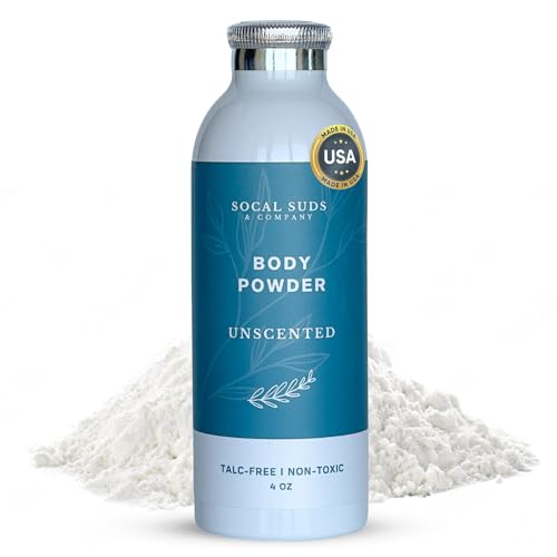 SoCal Suds &amp; Company Natural Body Powder Talc-Free, Unscented, 4oz, 1-Pack