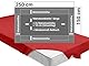 npluseins Laken ohne Gummizug - 100% Baumwolle - ca. 150 x 250 cm 701.887, rot