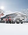 20x25FT Heavy Duty Metal Carport,Outdoor Portable Car Garage w/Led Light,Removable PE SideReinforced Base & Galvanized Steel Roof, Outdoor Car Port Canopy Shelter for Boats, Full-Sized Pickup Trucks