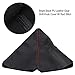 Shifter Boot Universal, PU Leather Shift Boot Retainer Stick Shift Sleeve Gear Shifter Boot Gear Gaiter Cover Black Bright Red Stitch