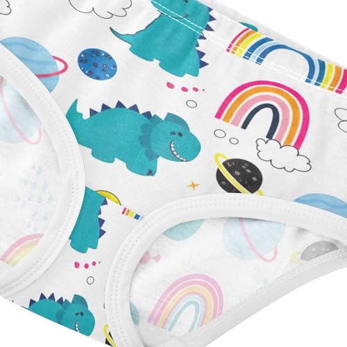 Flower Girls Underwear Toddlers 2t Cotton Girl Panties Cute Cute Dinosaurs Rainbows White Briefs Underpants4