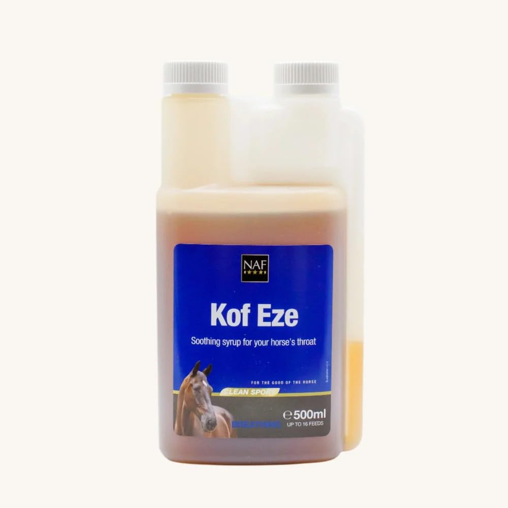 Horse Masters NAF Kof-Eze Syrup – 10 Day Course Respiratory Support for Horses | Helps Clear Airways & Loosen Mucus | BETA NOPS & FEI Approved