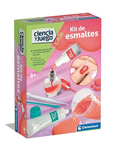 Clementoni-Kit Esmaltes-Un Juego científico y Educativo para Hacer Tus Propios esmaltes de Colores, de una Forma Segura y Divertida. A Partir de 8 años (55528)