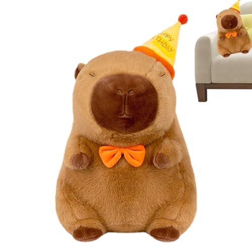 Peluche Capybara Animal Muñeco - Peluche Capybara - Peluche Capybara con ojos de botón, peluche con para niñas, viaje, cama, escritorio, dormitorio, sofá, sala de estar, decoración