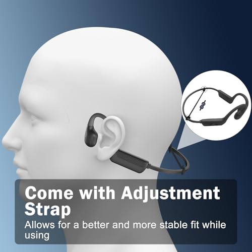 Image of Swimming Headphones-Bone Conduction Headphones, IP68 Waterproof Open Earphones, LiteSurge Bluetooth 5.4 Underwater Sport Earbuds with 32 GB MP3 Memory for Swimming, Marathon-Ink Black