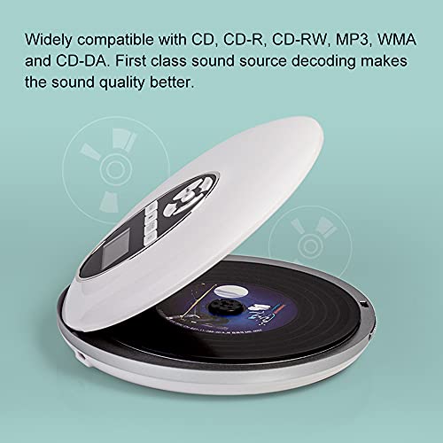Staright YR-Q50 CD player portátil anti-derrapante CD pequeno de música Walkman para carro de viagem