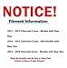 Detroit Axle - Brake Kit for for 2011-2015 Chevrolet Cruze 2013-2016 Sonic, Disc Drilled & Slotted Brake Rotors and Ceramic Brakes Pads Replacement : 10.87