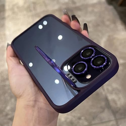 Couverture acrylique antichoc iPhone 13 Pro Max, support d'objectif en métal pour le quotidien