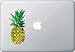 Pineapple Stained Glass Style - Laptop | Macbook | Computer - Vinyl Decal Sticker 2015 Yadda-Yadda Design Co. (3"w x 6"h) (Medium, Yellow-Green)