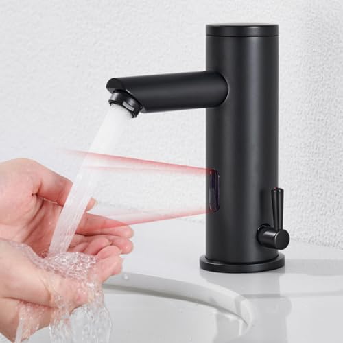 Auralum robinet automatique sans contact avec capteur infrarouge intelligent, robinet infrarouge mitigeur pour eau chaude et froide – Hygiénique, Économie d'eau et...