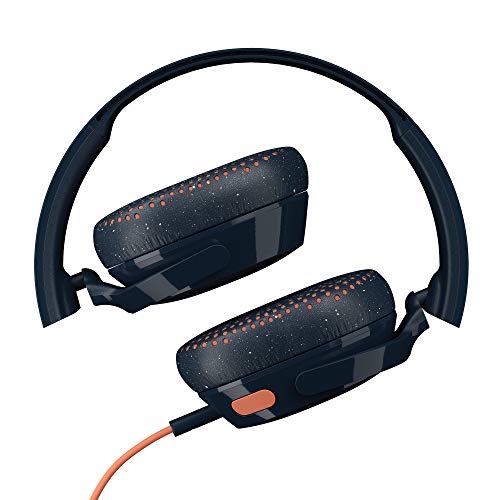 Image of Skullcandy Riff On-Ear Wired Headphones, Convenient for Travel with 3.5mm AUX Plug, Built-in Microphone, Foldable Lightweight Comfortable Design, Durable Headband, Reliable Simplicity - Blue /Sunset
