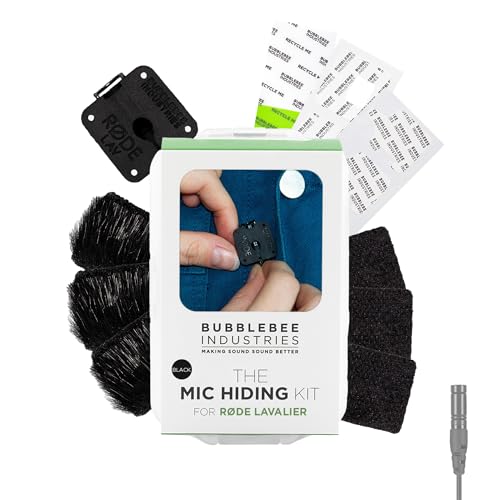 Hiding Kit For Rode Lavalier Microphones - Reduce Wind Noise - Includes Invisible Lav Covers, Lac Concealer, Lav Tape, Skin Tape, Mic Accessory Case - Lav Mic Covers