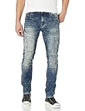 Southpole Men's Comfortable Fashion Skinny Stretch Denim Pants with Various Designs, Medium Sand Rust 32, 34X32