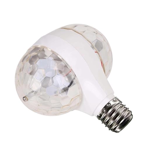 Bavokon Ampoule rotative Couleur RVB | Lampe rotative à Changement de Couleur RVB,Disco Bar Stage Club Multi Crystal Color Rotating Lights Bulbs, Magic Ball RGB LED Stage Light pour Les soirées