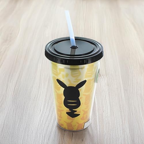 JUST FUNKY Pokemon Pikachu Silhouette Gold 16oz Carnival Cup
