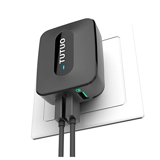 TUTUO USB Wall Charger Quick Charge 3.0 Fast AC Power Adapter 25W 3 Ports Travel Charging Station for Galaxy S20/Note 20,iPhone 11 Pro Max,iPad Pro 11/12.9,Air 2/Mini, Pixel 3 3a XL,Oneplus 7 Pro
