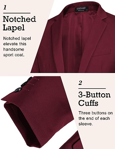 Image of COOFANDY Mens Sport Coat Casual Blazer One Button Business Suit Jacket